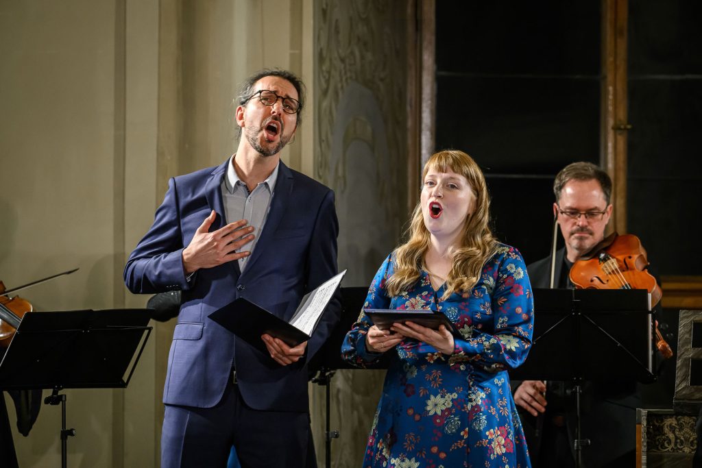 Barokní podvečery: Hail, bright Cecilia! – Vojtěch Semerád, Carine Tinney, 16. dubna 2026, Lobkowiczký palác, Císařský sál, Praha (foto Petra Hajská)