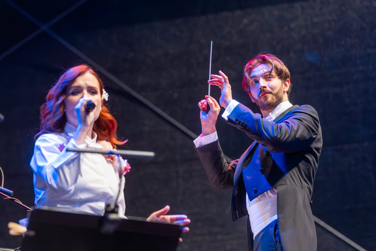 Karolína Fišerová, Dominik Pernica, 14. června 2026, Letní kino Olomouc (zdroj Moravská filharmonie Olomouc)