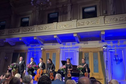 XXXI. ročník festivalu Concentus Moraviae: Kvarteto České filharmonie & Lukáš a David Marečkovi, 6. června 2026, Besední dům, Brno – David Mareček, Lukáš Mareček, Kvarteto České filharmonie, Irena Jakubcová, Petra Brabcová, Eva Krestová, Václav Petr (foto Dagmar Vobecká)