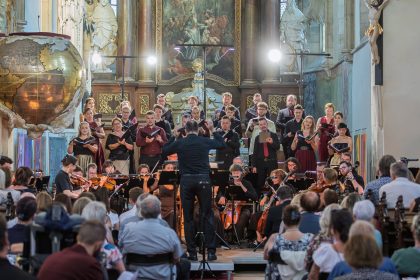 Hudební festival Znojmo: Galakoncert s hudbou panovnických dvorů a korunovačními skladbami, 29. července 2026, kostel sv. Mikuláše – Andreas Scholl, Silentium! Ensemble (foto Libor Ondráček)