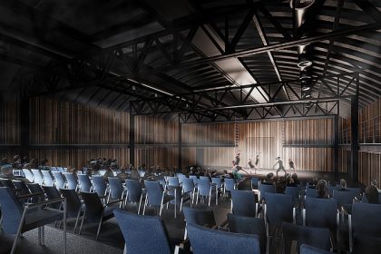 Ateliér 38: vizualizace pavilonu G / Bílý dům na Černé louce (zdroj Národní divadlo moravskoslezské)