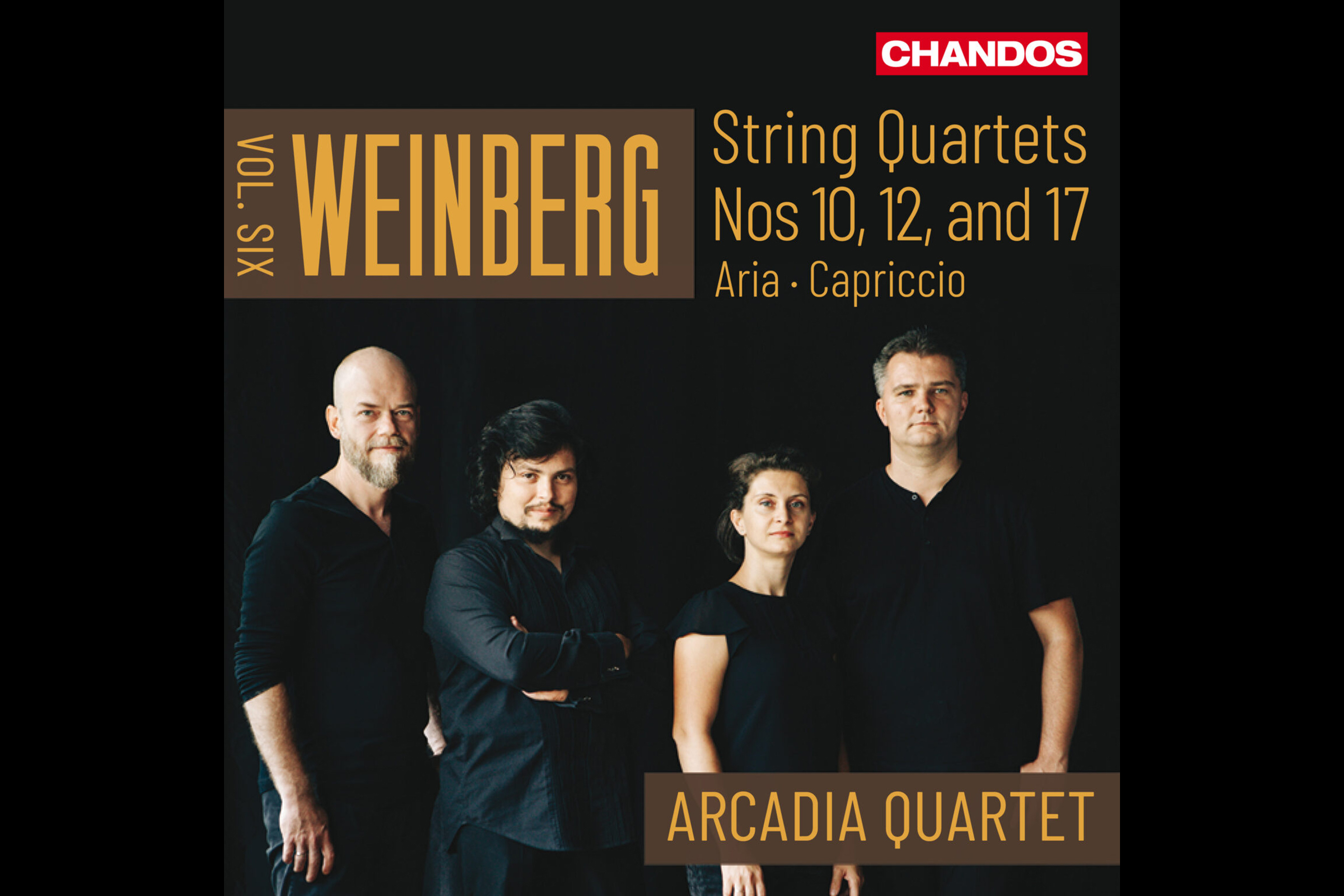 Weinberg Vol. 6: String Quartets 10, 12, 17 & Aria, Capriccio (zdroj Arcadia Quartet)