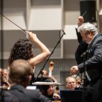 Janáčkova filharmonie Ostrava: Inaugurační koncert šéfdirigenta, 17. září 2026, Vesmír, Ostrava – Alena Baeva, Daniel Raiskin a Janáčkova filharmonie Ostrava (foto Martin Kusyn)