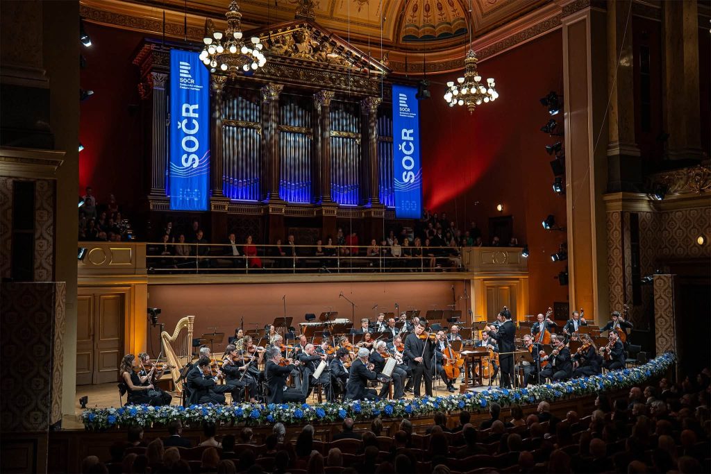 Zahajovací koncert SOČR 100, 24. září 2026, Rudolfinum, Praha – Jan Mráček, Elias Grandy a Symfonický orchestr Českého rozhlasu (foto Michal Fanta)