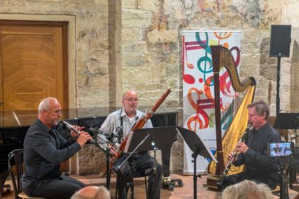 Jubilantský dvojkoncert na počest Miroslava Kubičky a Pavla Hrabánka: Zdeněk Rys, Miloš Wichterle, Vlastimil Mareš, 6. října 2026, kostel svatého Vavřince, Malá Strana, Praha (zdroj Společnost českých skladatelů)